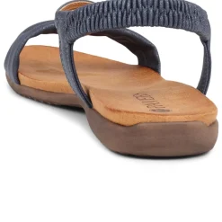 Flat Strappy Sandals - Navy