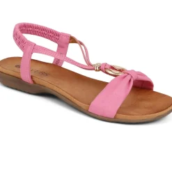 Flat Strappy Sandals - Pink