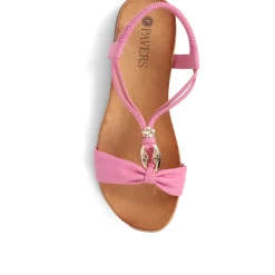 Flat Strappy Sandals - Pink