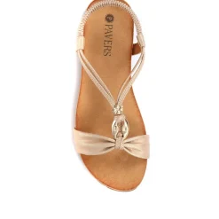 Flat Strappy Sandals - Rose Gold
