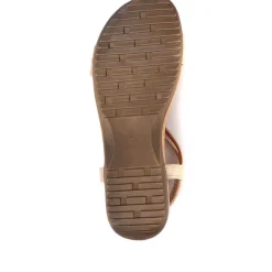 Flat Strappy Sandals - Rose Gold