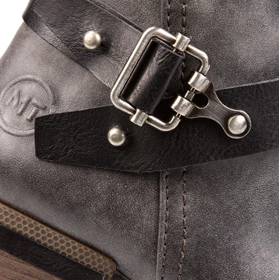 Fleece Lined Calf Length Boot - Grey