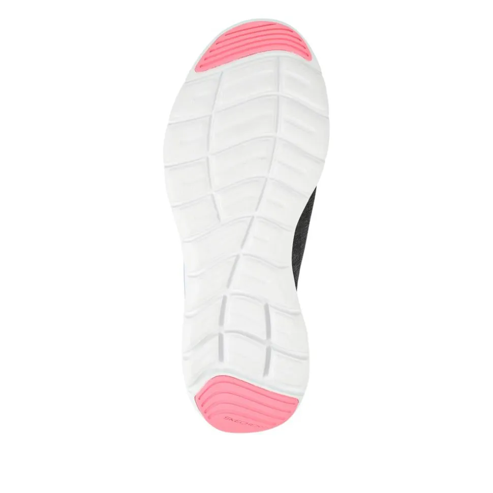 FLEX APPEAL Wide Fit Lace Up Trainers - Black