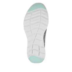 FLEX APPEAL Wide Fit Lace Up Trainers - Grey