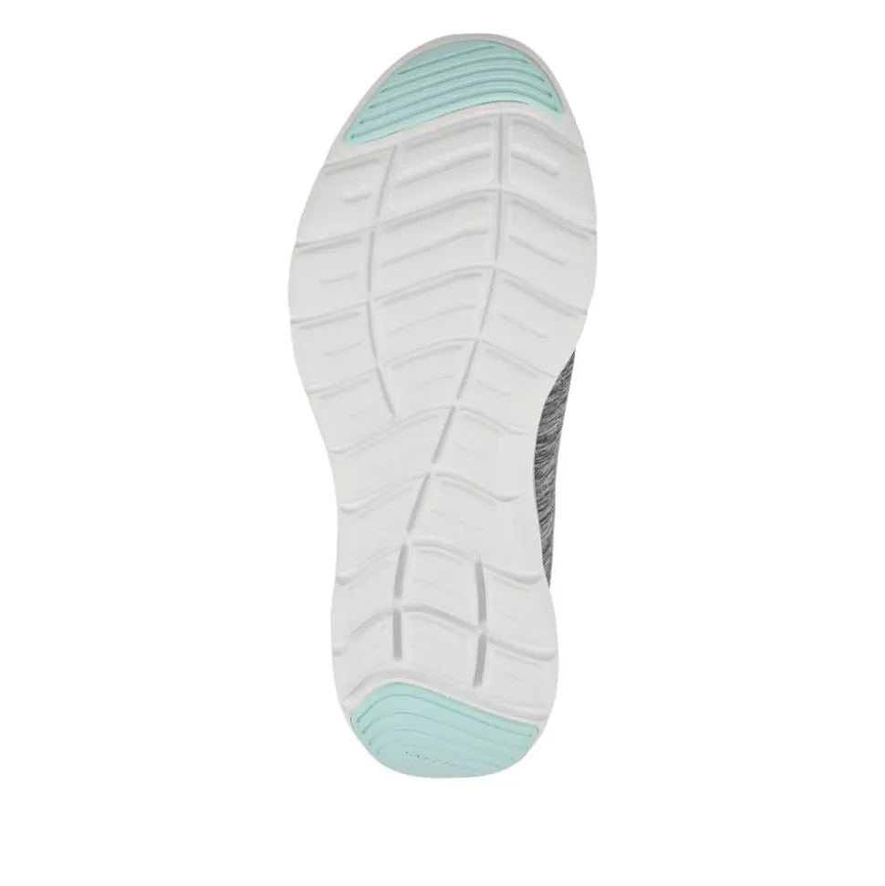 FLEX APPEAL Wide Fit Lace Up Trainers - Grey