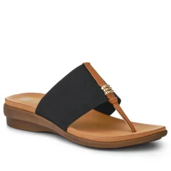Flexible Toe Post Sandals - Black