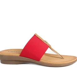Flexible Toe Post Sandals - Red