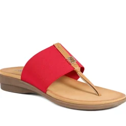Flexible Toe Post Sandals - Red