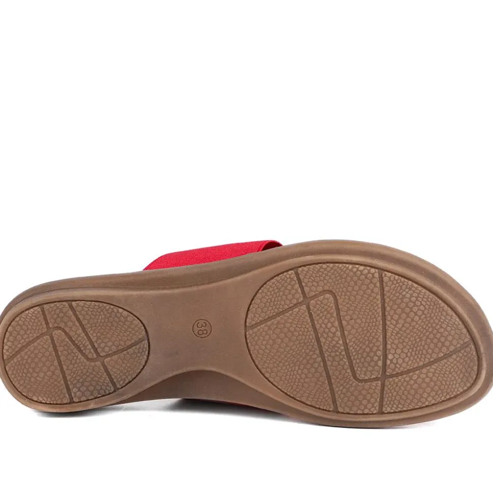 Flexible Toe Post Sandals - Red