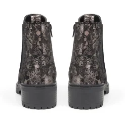Floral Chelsea Boots - Black Floral