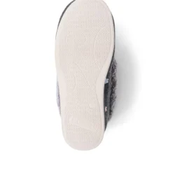 Floral Faux-Fur Slippers - Grey Floral