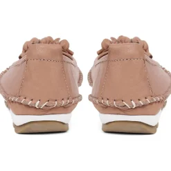 Floral Leather Ballet Pumps - Sand