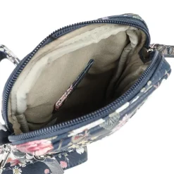 Floral Multiway Cross Body Phone Bag - Navy Print