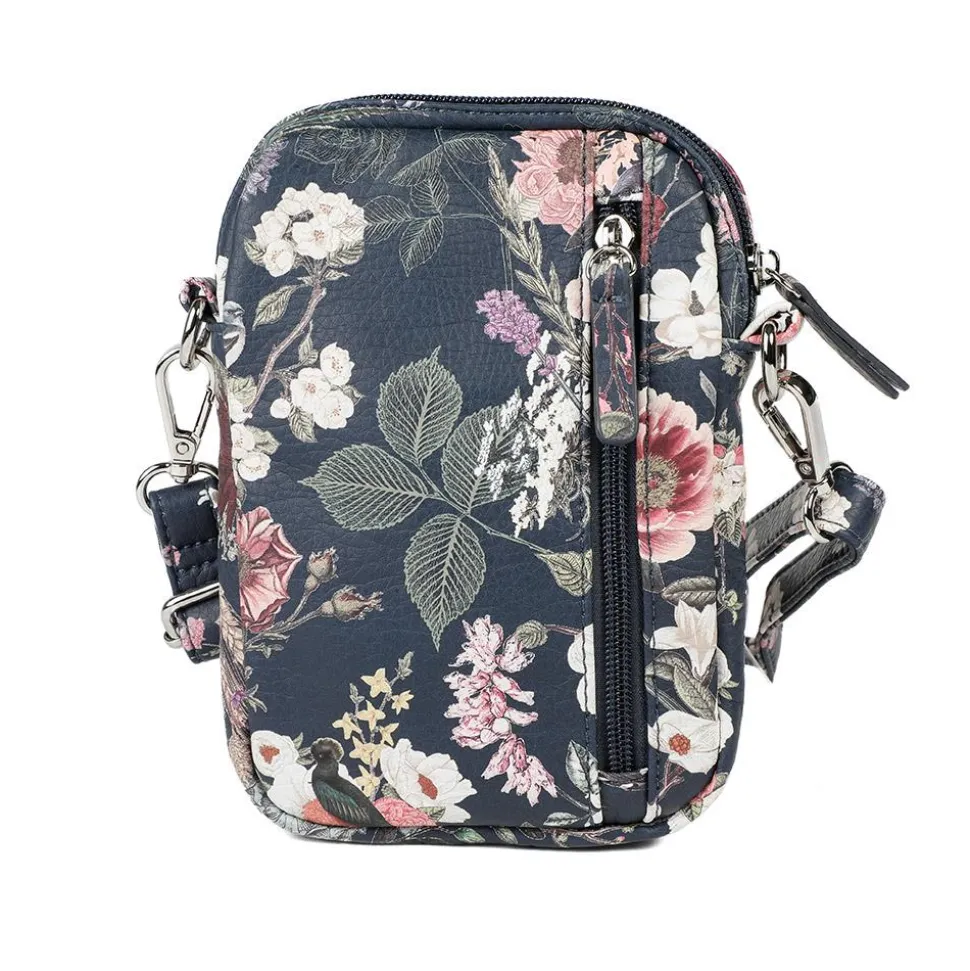 Floral Multiway Cross Body Phone Bag - Navy Print