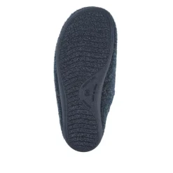 Floral Pattern Mule Slippers - Navy