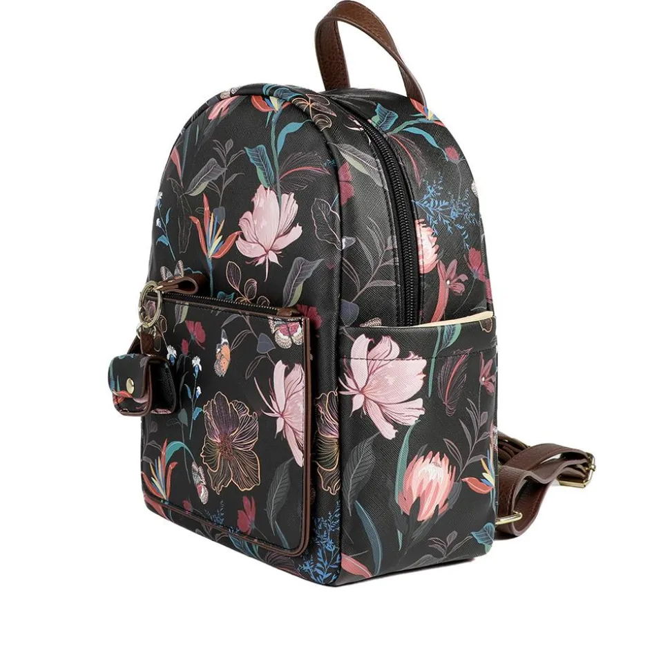 Floral Rucksack - Black Floral