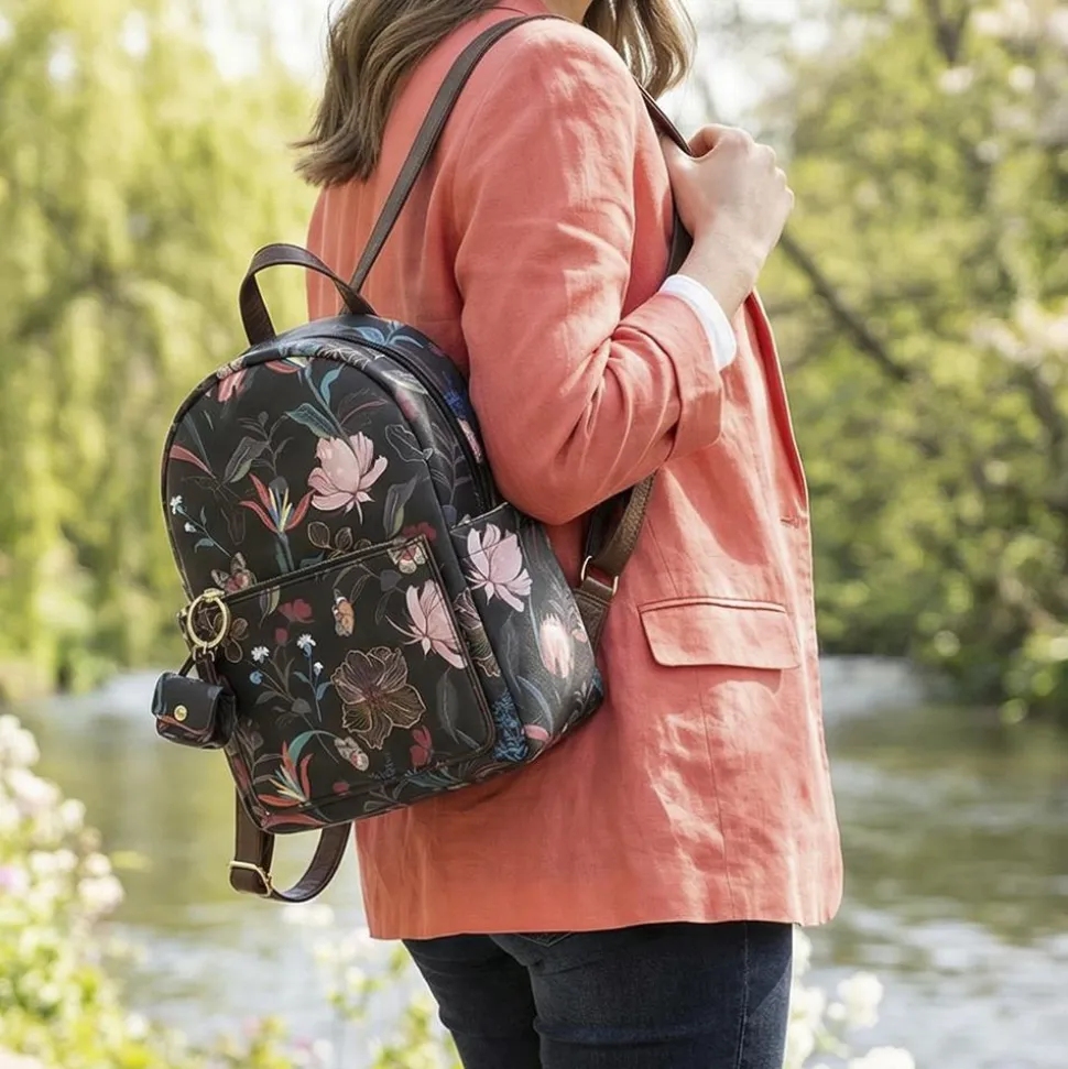 Floral Rucksack - Black Floral
