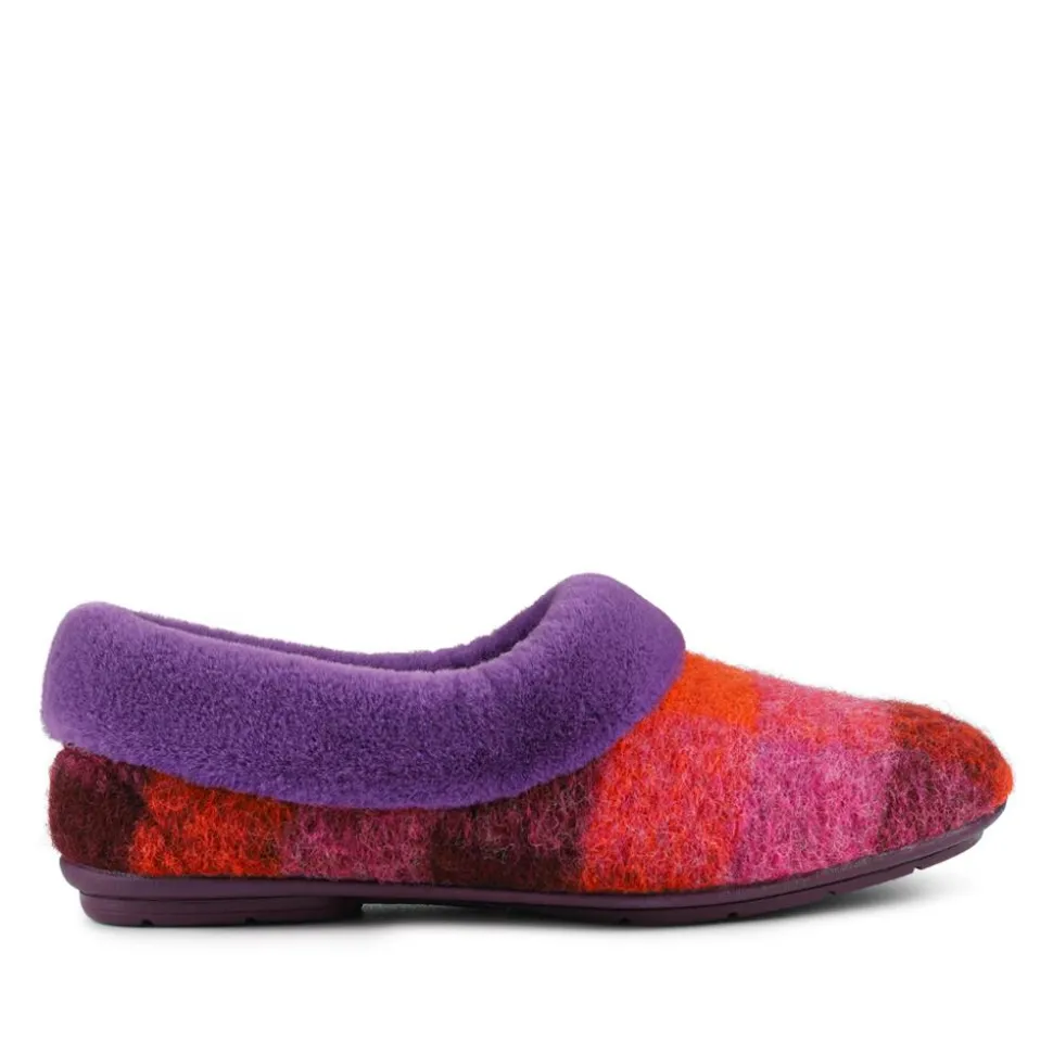Floria Fur Slippers - Purple Multi