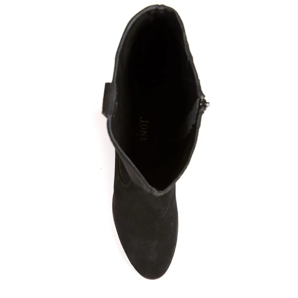 Florielong Suede Long Boots - Black Suede