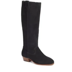 Florielong Suede Long Boots - Black Suede