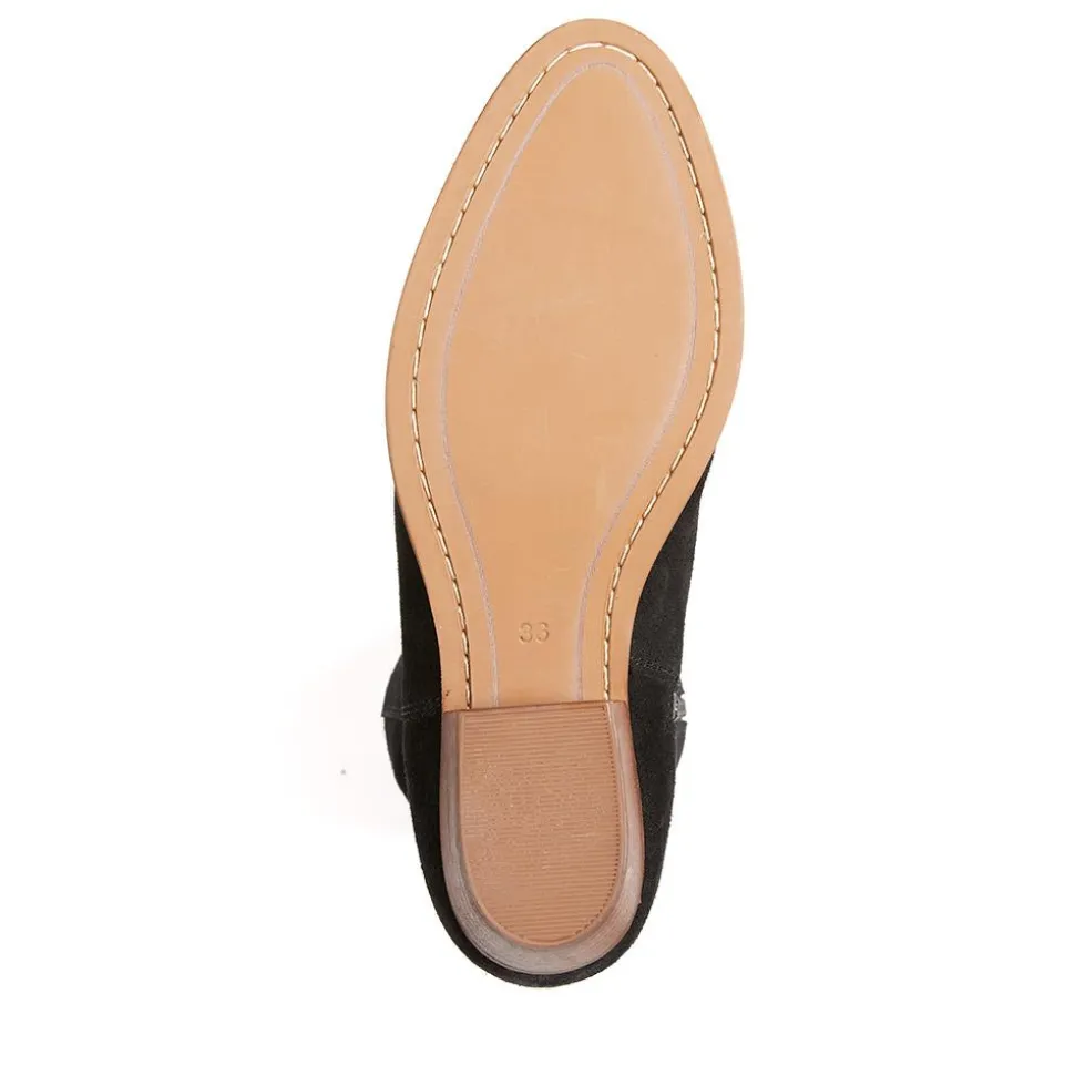 Florielong Suede Long Boots - Black Suede