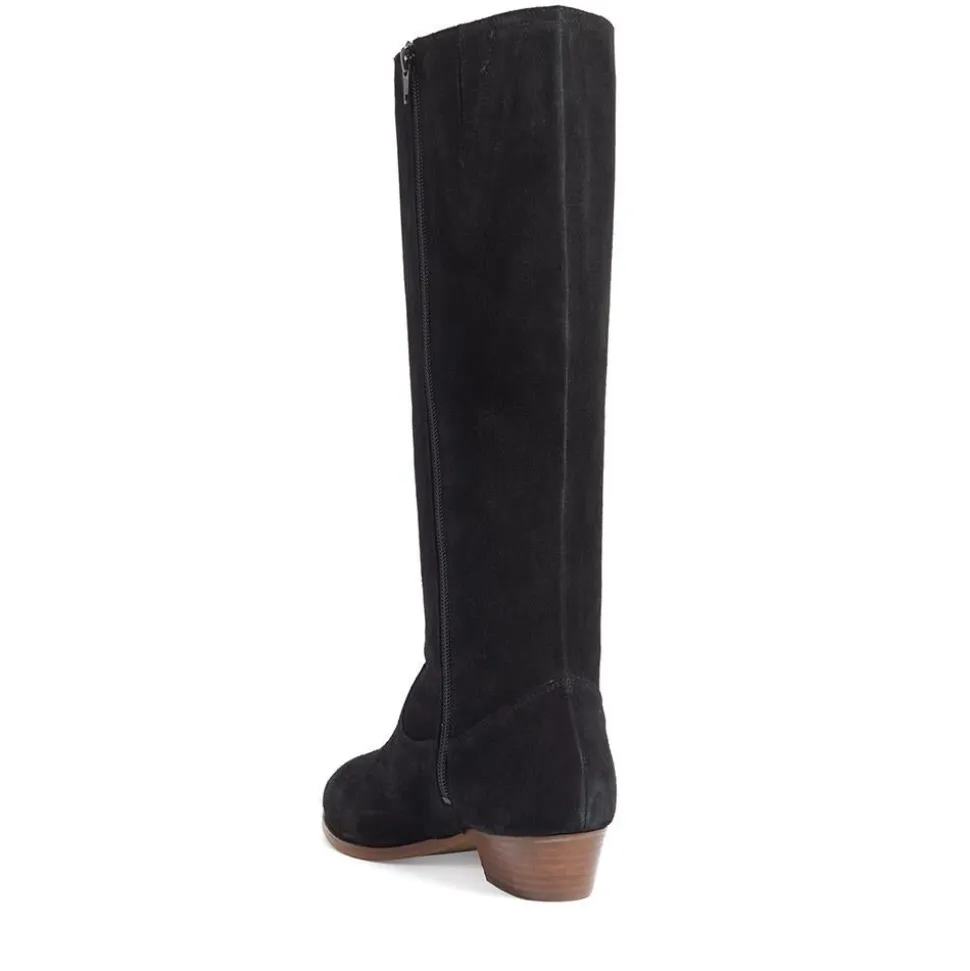 Florielong Suede Long Boots - Black Suede