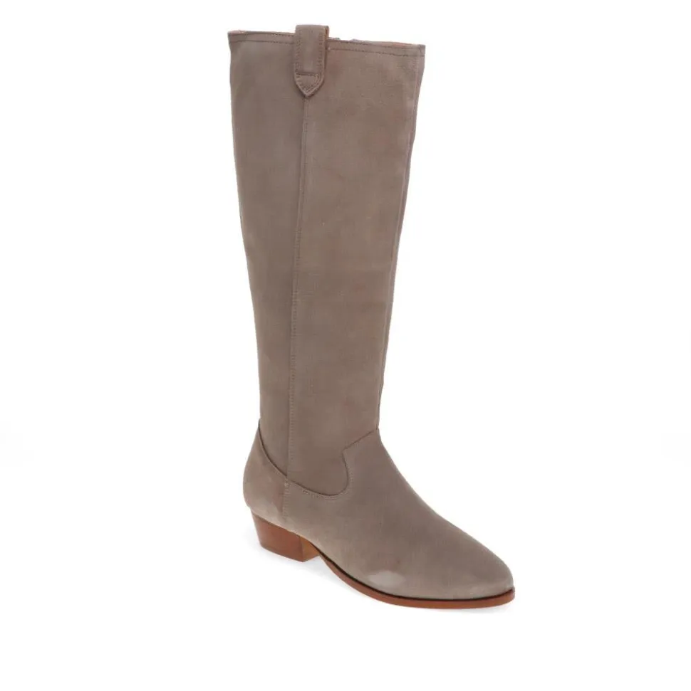 Florielong Suede Long Boots - Grey Suede
