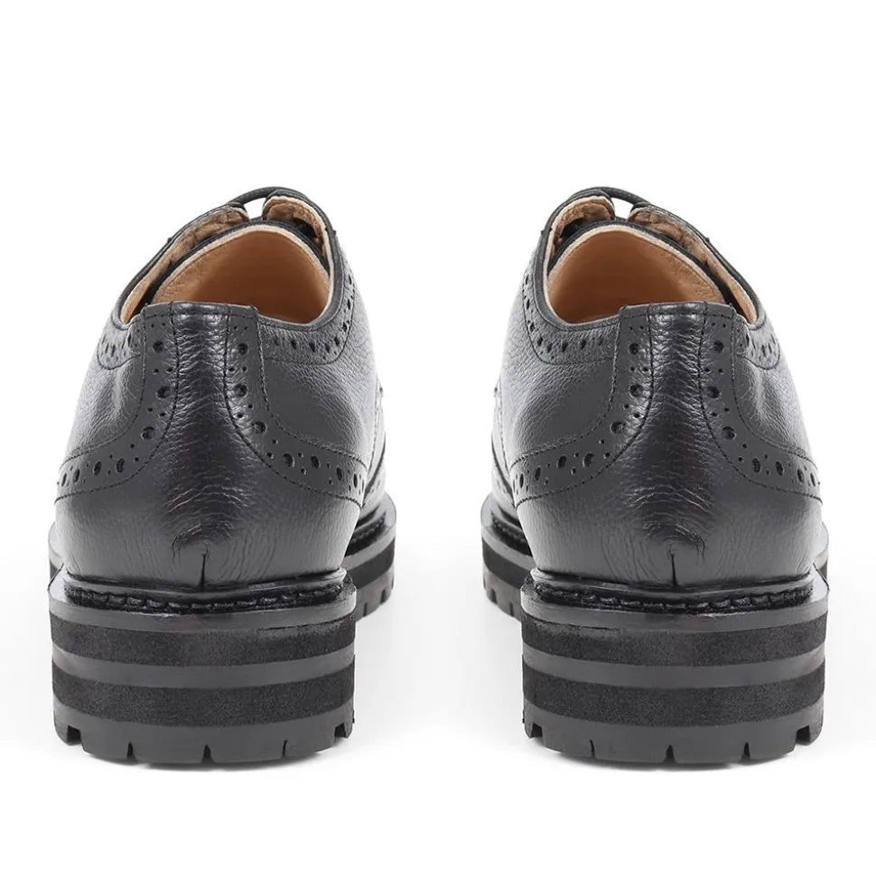 Flossie Leather Brogues - Black
