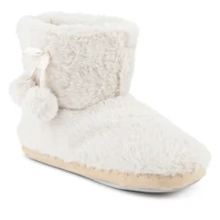 Fluffy Slippers Boots - Cream