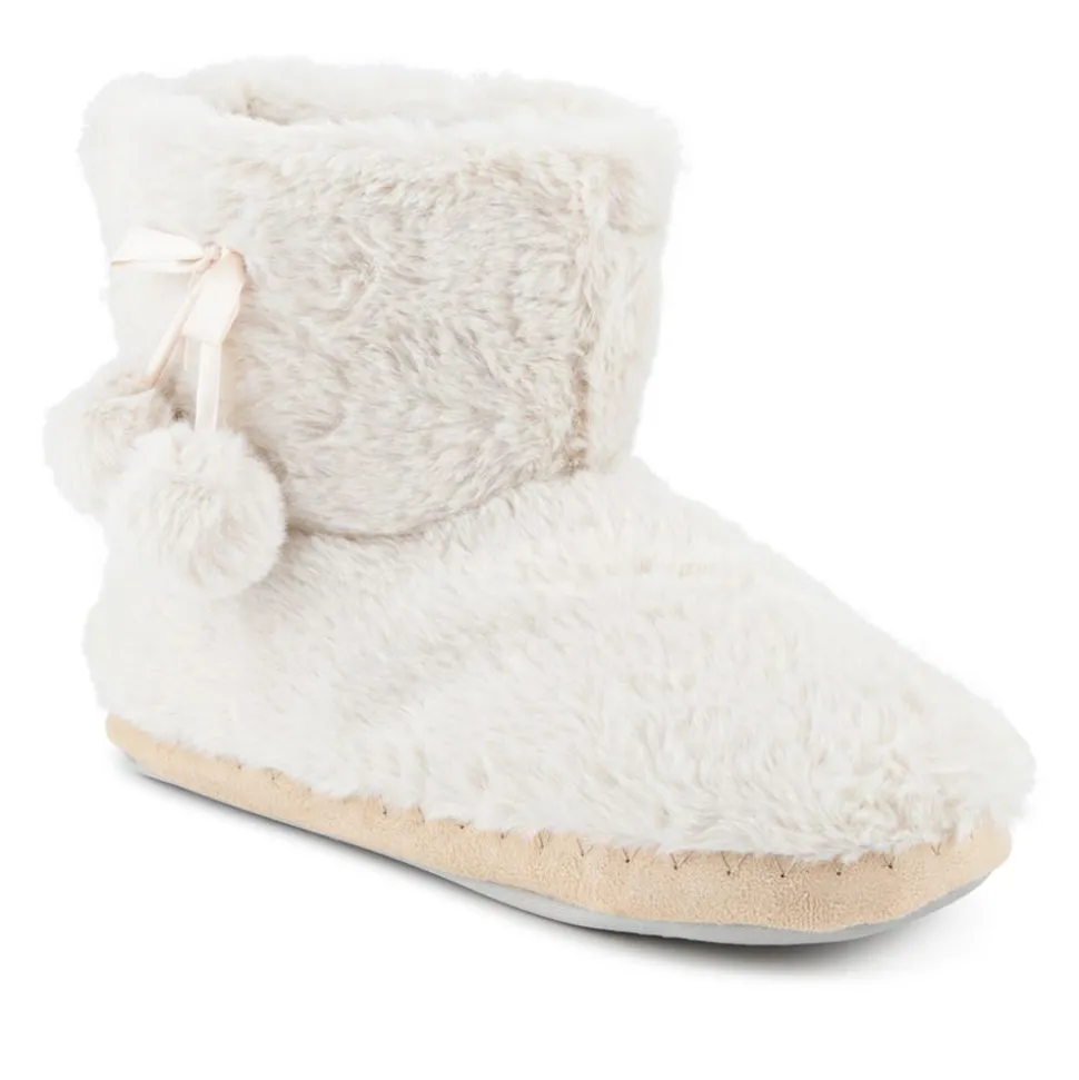Fluffy Slippers Boots - Cream