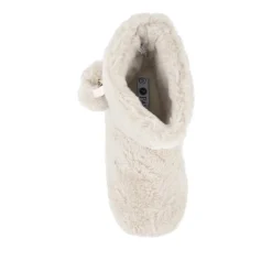 Fluffy Slippers Boots - Cream