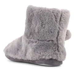 Fluffy Slippers Boots - Grey