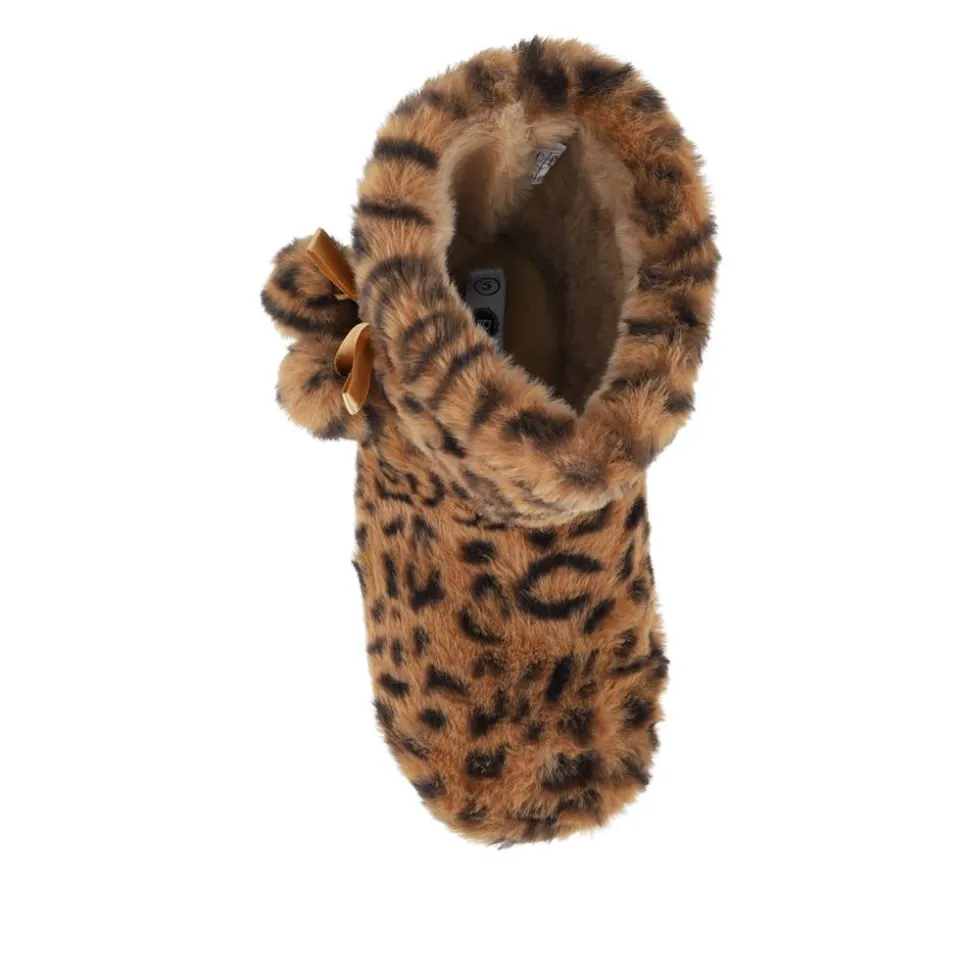 Fluffy Slippers Boots - Leopard