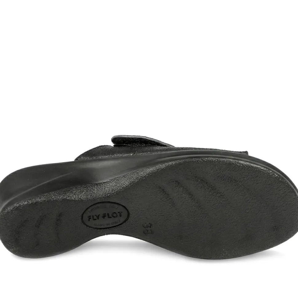 Fly Flot Adjustable Fasten Mule Sandals - Black