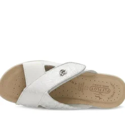 Fly Flot Adjustable Fasten Mule Sandals - White