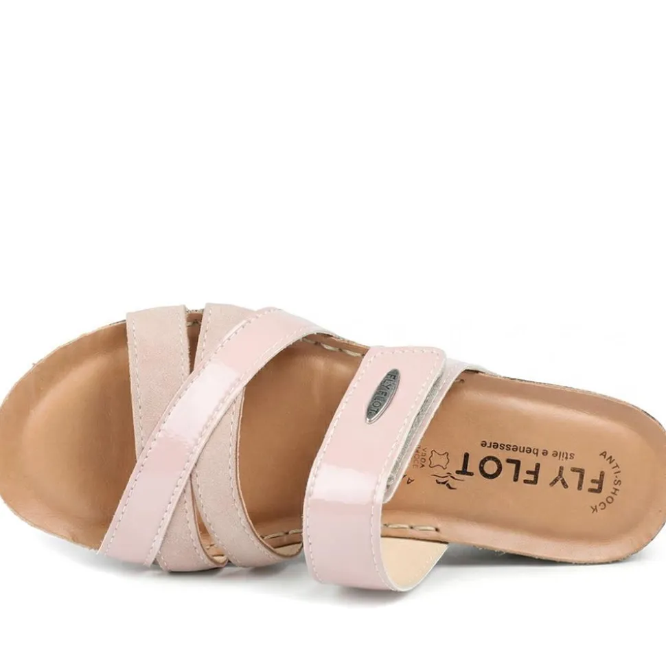 Fly Flot Adjustable Fasten Strappy Sandals - Rose