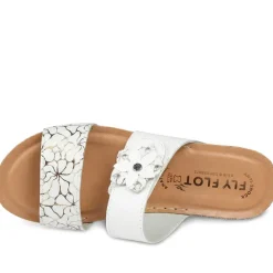 Fly Flot Adjustable Fasten Strappy Sandals - White