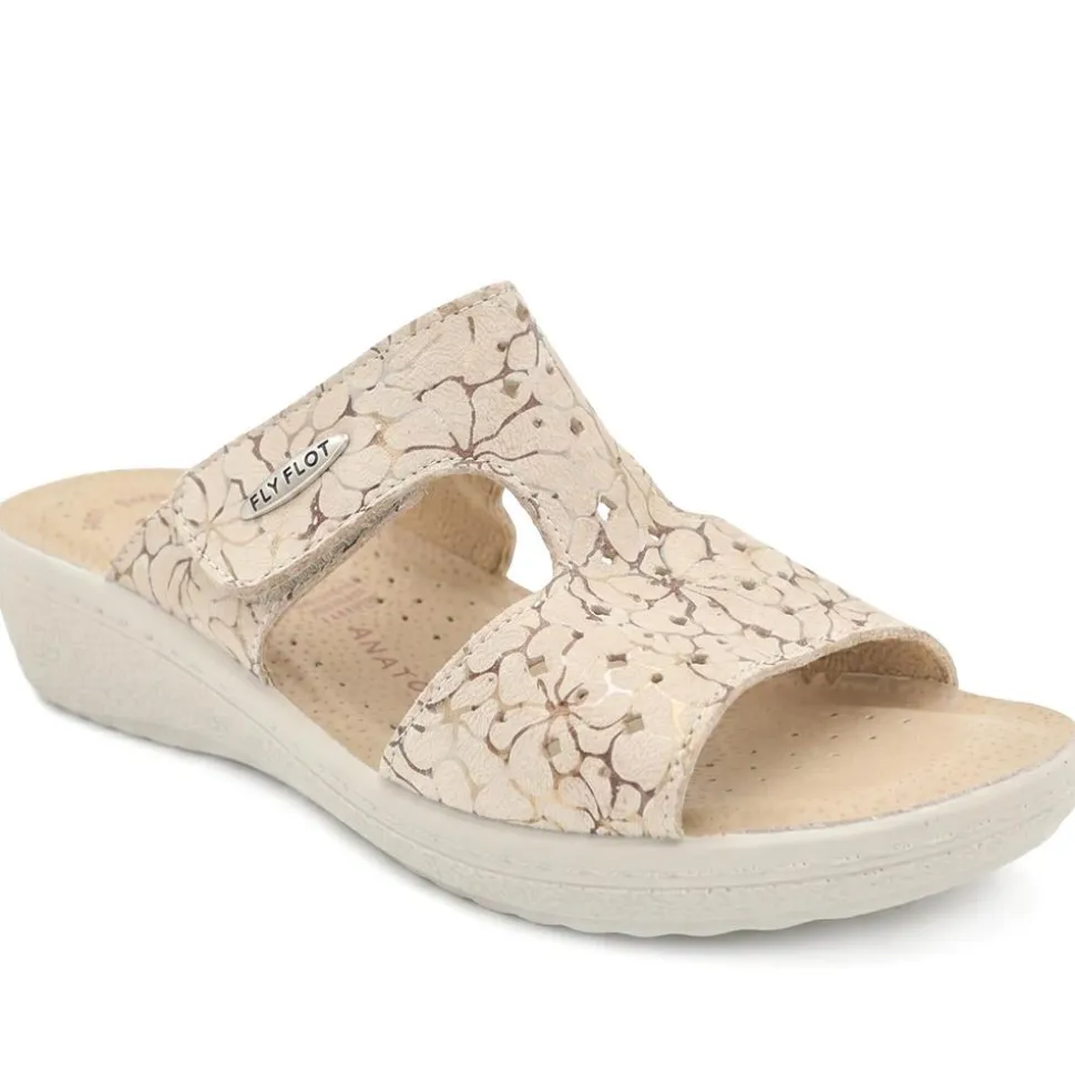 Fly Flot Adjustable Fit Mule Sandals - Beige