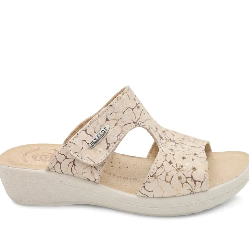 Fly Flot Adjustable Fit Mule Sandals - Beige