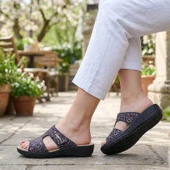 Fly Flot Adjustable Fit Mule Sandals - Blue
