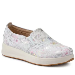Fly Flot Anatomic Leather Slip On Shoes - Light Grey