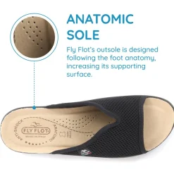 Fly Flot Anatomic Mule Sandals - Black