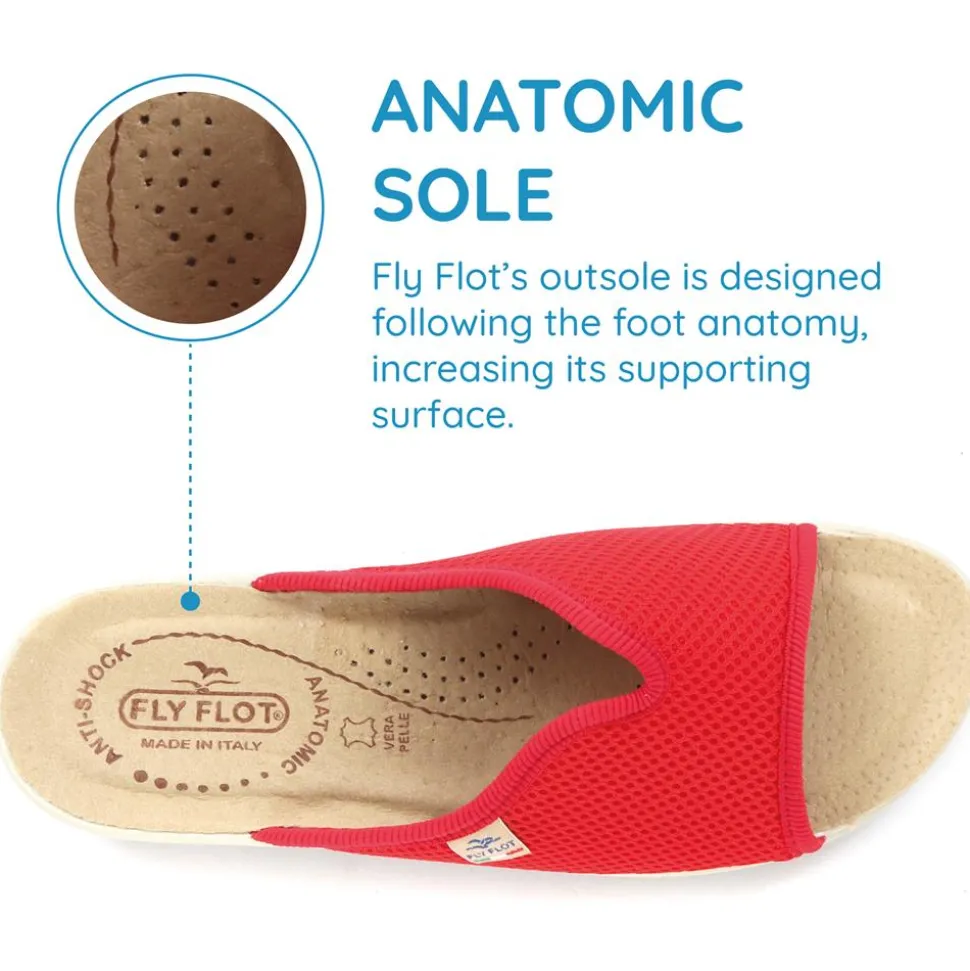 Fly Flot Anatomic Mule Sandals - Red