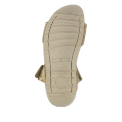 Fly Flot Chunky Dual Strap Touch Fasten Sandals - Gold