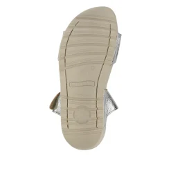 Fly Flot Chunky Dual Strap Touch Fasten Sandals - Silver