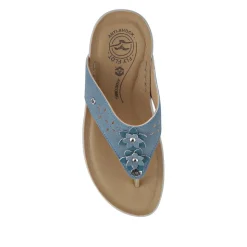 Fly Flot Cushioning Toe Post Sandals - Blue