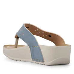 Fly Flot Cushioning Toe Post Sandals - Blue