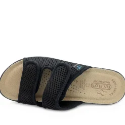 Fly Flot Dual Adjustable Strap Mule Sandals - Black