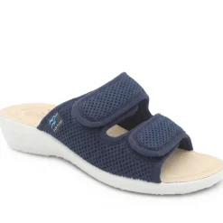 Fly Flot Dual Adjustable Strap Mule Sandals - Navy