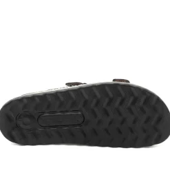 Fly Flot Dual Buckle Cushioned Sandals - Black